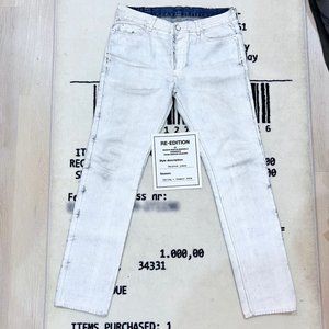 RARE 2012 Maison Martin Margiela X H&M Painted Slim Denim Jeans
